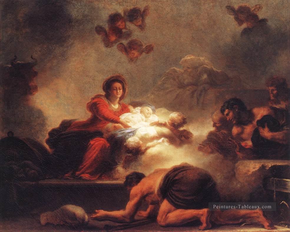 Adoration des bergers Jean Honoré Fragonard Peintures à l'huile
